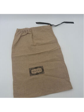 Gucci Beige & Black Drawstring Dust Bag